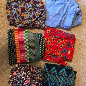 Lot of 6 OS LulaRoe leggings